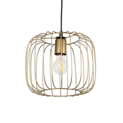 LEDTM® LUCANA 201-0074 Vintage Κρεμαστό Φωτιστικό Οροφής με Ντουί 1 x E27 AC 220-240V IP20 - Χρυσό - Μ29 x Π29 x Υ23cm