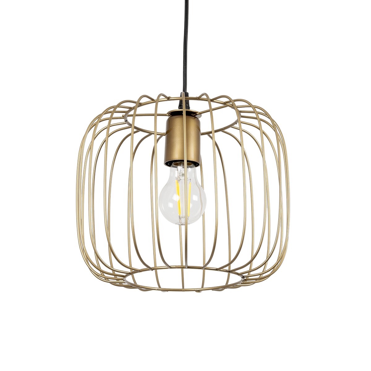 LEDTM® LUCANA 201-0074 Vintage Κρεμαστό Φωτιστικό Οροφής με Ντουί 1 x E27 AC 220-240V IP20 - Χρυσό - Μ29 x Π29 x Υ23cm