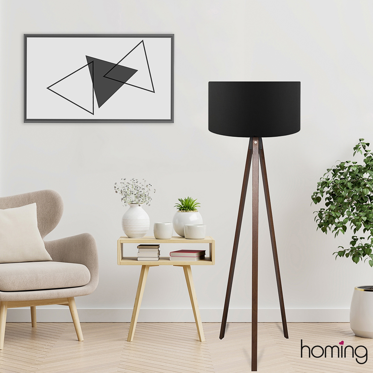 LEDTM® SAGA 204-0038 Μοντέρνο Επιδαπέδιο Φωτιστικό με Ντουί 1 x E27 AC 220-240V IP20 - Καφέ & Μαύρο - Μ38 x Π38 x Υ140cm - Image 10