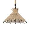 LEDTM® OZERO 01603 Boho Κρεμαστό Φωτιστικό Οροφής με Ντουί 1 x E27 AC 220-240V IP20 - Μπεζ & Μαύρο - Μ41 x Π41 x Y28cm - Image 2