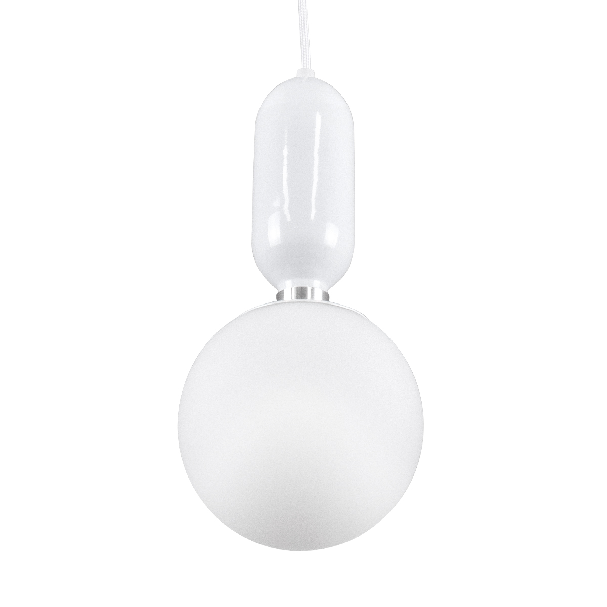 LEDTM® MAVERICK 00944 Μοντέρνο Κρεμαστό Φωτιστικό Οροφής με Ντουί 1 x E27 AC 220-240V IP20 - Λευκό - Μ15 x Π15 x Υ33cm - Image 5