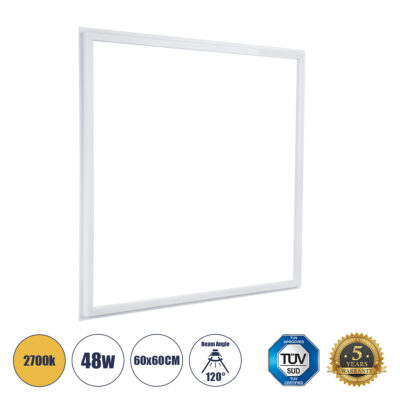 Alternative view of LEDTM® FRAMELIN 60370 Χωνευτό Panel Οροφής 60x60 LED 48W 5280lm 120° CRI≥85Ra UGR<19 AC 220-240V IP20 Θερμό Λευκό 2700K - Lumileds SMD Chip & TÜV SÜD Driver - Λευκό Γαλακτερό - Μ60 x Π60 x Υ1.5cm / Q56 x 56cm - 5 Χρόνια Εγγύηση