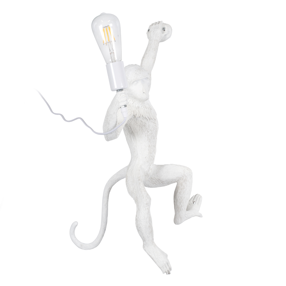 LEDTM® APES 01805 Μοντέρνο Φωτιστικό Τοίχου - Απλίκα με Ντουί 1 x E27 AC 220-240V IP20 - Λευκό - Μ34 x Π31 x Υ61cm - Image 2