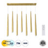 LEDTM® TEARS 61312 Μοντέρνο Κρεμαστό Φωτιστικό Οροφής LED 21W 2310lm 180° AC 220-240V IP20 Ρυθμιζόμενο Λευκό CCT με Χειριστήριο από 2700K έως 6000K Dimmable - Lumileds SMD Chip - Χρυσό Βούρτσας - Μ70 x Π3.2 x Υ60cm - 3 Χρόνια Εγγύηση - Image 2