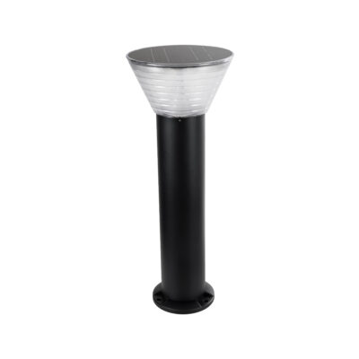 Alternative view of LEDTM® VEGGIE 90525 Φωτιστικό Κολωνάκι Κήπου LED 10W 500lm 120° με Ενσωματωμένο Φωτοβολταϊκό Panel 6V 2W & Επαναφορτιζόμενη Μπαταρία Li-ion 3.2V 1800mAh με Αισθητήρα Ημέρας-Νύχτας Αδιάβροχο IP65 Ψυχρό Λευκό 6000K - Sanan SMD Chip - Μαύρο- Μ23 x Π23 x Υ60cm - 2 Χρόνια Εγγύηση