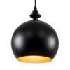 LEDTM® ROCKFORD 01287-B Μοντέρνο Κρεμαστό Φωτιστικό Οροφής με Ντουί 1 x E27 AC 220-240V IP20 - Μαύρο & Χρυσό - Μ24 x Π24 x Y27cm - Image 2