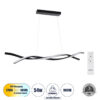 LEDTM® MORALES 61275 Μοντέρνο Κρεμαστό Φωτιστικό Οροφής LED 54W 6048lm 300° AC 220-240V IP20 Ρυθμιζόμενο Λευκό CCT με Χειριστήριο από 2700K έως 6000K Dimmable - Lumileds SMD Chip - Μαύρο Ματ - Μ90 x Π14 x Υ14cm - 3 Χρόνια Εγγύηση - Image 2
