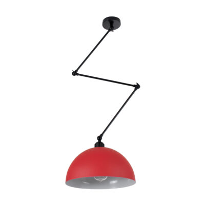 Alternative view of LEDTM® LOTUS 00938 Μοντέρνο Φωτιστικό Οροφής με Ντουί 1 x E27 AC 220-240V IP20 - Κόκκινο & Μαύρο - Μ30 x Π30 x Υ21cm