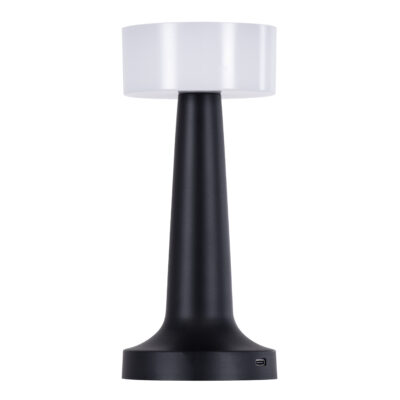 Alternative view of LEDTM® NANNA 76472 Επαναφορτιζόμενο Επιτραπέζιο Φωτιστικό Πορτατίφ LED 1.5W 105lm 120° DC 5V IP44 CCT Ultra Θερμό 1500K - Φυσικό Λευκό 4500K - Ψυχρό Λευκό 6000K Dimmable Μαύρο & Λευκό Πλαστικό - Μ9 x Π9 x Υ21cm - 2 Χρόνια Εγγύηση