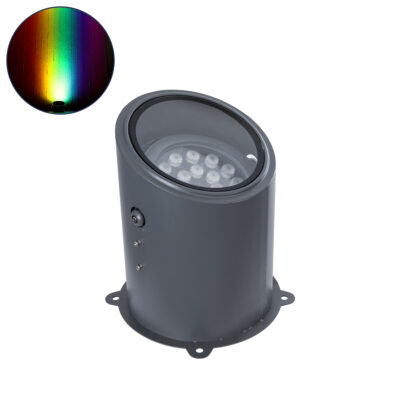 Alternative view of LEDTM® FLOOD-MILO 90739 Κινούμενος Προβολέας - Σποτ Φωτισμού Wall Washer για Φωτισμό Κτιρίων LED 24W 2040lm 10° DC 24V Αδιάβροχο IP67 Φ22 x Υ30cm RGBW DMX512 - Γκρι Ανθρακί - 3 Χρόνια Εγγύηση