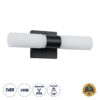 LEDTM® ANAIS 60408 Μοντέρνο Φωτιστικό Τοίχου - Απλίκα Καθρέπτη Μπάνιου με Ντουί 2 x G9 AC 220-240V IP44 - Μαύρο Ματ & Λευκό - Μ34 x Π12 x Υ11cm - Image 2