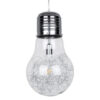LEDTM® LAMP 01677 Μοντέρνο Κρεμαστό Φωτιστικό Οροφής με Ντουί 1 x E27 AC 220-240V IP20 - Ασημί & Διάφανο - Μ30 x Π30 x Υ52cm - Image 2