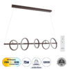 LEDTM® CIRCOLARE 61321 Μοντέρνο Κρεμαστό Φωτιστικό Οροφής LED 75W 8400lm 360° AC 220-240V IP20 Ρυθμιζόμενο Λευκό CCT με Χειριστήριο από 2700K έως 6000K Dimmable - Lumileds SMD Chip - Καφέ - Μ120 x Π25 x Υ25cm - 3 Χρόνια Εγγύηση - Image 2