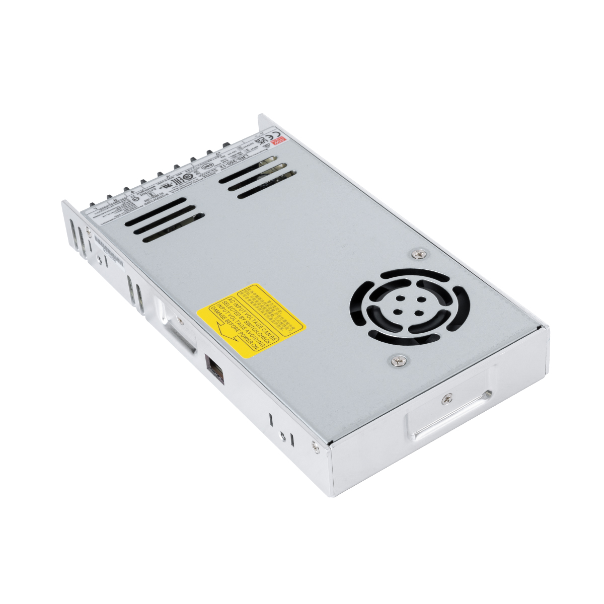 LEDTM® MEANWELL-LRS350-12 90784 Τροφοδοτικό/Μετασχηματιστής PELV 350W 29A DC 12V IP20 - AC 220-240V σε DC 12V / Ρυθμιζόμενo από DC 10.2V έως DC 13.8V - Μ21.5 x Π11.5 x Υ3cm - 3 Χρόνια Εγγύηση - Image 3