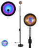 LEDTM® 00817 Μοντέρνο Minimal Επιδαπέδιο Φωτιστικό Μεταλλικό Μονόφωτο LED 12W DC 5V με Projector LENS Ειδικού Εφέ & Καλώδιο Τροφοδοσίας USB Rotation Head 180° RAINBOW BLUE - Image 2