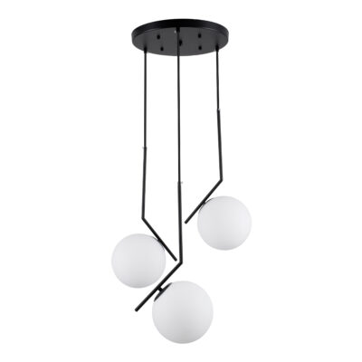Alternative view of LEDTM® MONROE 00952 Μοντέρνο Κρεμαστό Φωτιστικό Οροφής με Ντουί 3 x E27 AC 220-240V IP20 - Μαύρο & Λευκό - Μ60 x Π60 x Υ50cm