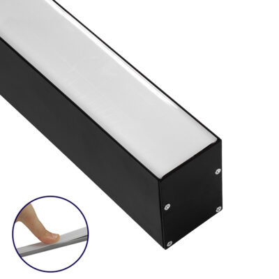 Alternative view of LEDTM® ALP-LINEAR VERTEX 70828-3M Επιφανειακό Προφίλ Αλουμινίου με Λευκό Γαλακτερό Πατητό Κάλυμμα για Ταινίες LED IP20 - Μαύρο & Λευκό - Μ300 x Π5 x Υ7cm