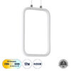 LEDTM® DEROBA 61299 Μοντέρνο Κρεμαστό Φωτιστικό Οροφής LED 12W 1320lm 360° AC 220-240V IP20 Ρυθμιζόμενο Λευκό CCT με On/Off 2700K/4500K/6000K - Lumileds SMD Chip - Λευκό Ματ - Μ16 x Π1.6 x Υ25.5cm - 3 Χρόνια Εγγύηση - Image 2