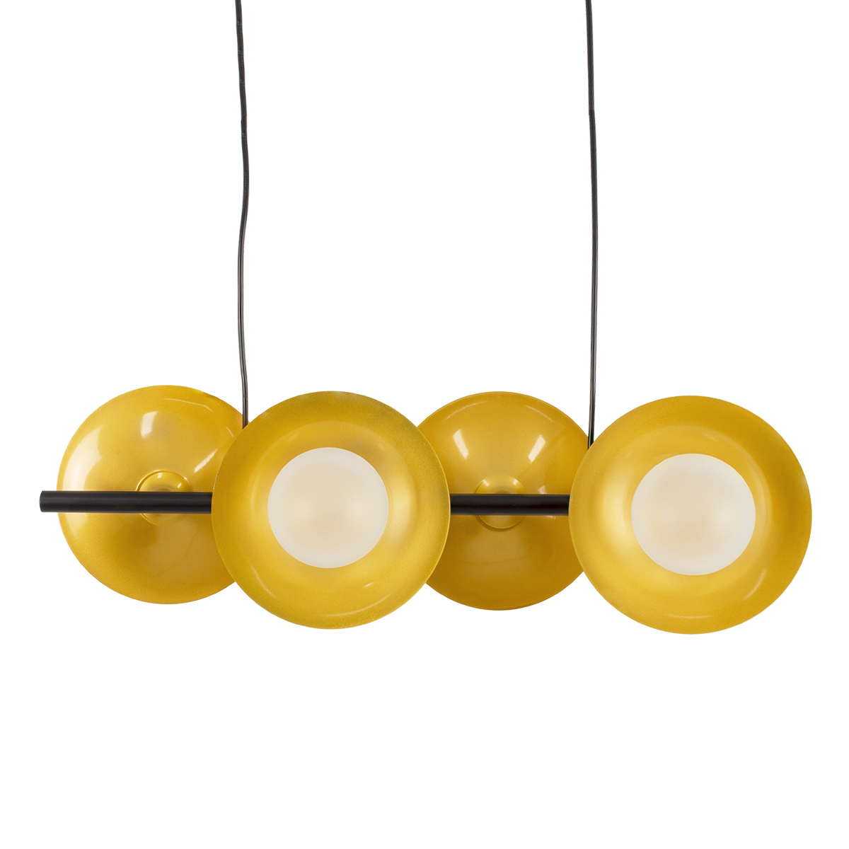 LEDTM® JOLIET 00782 Μοντέρνο Κρεμαστό Φωτιστικό Οροφής με Ντουί 4 x G9 AC 220-240V IP20 - Μαύρο & Χρυσό - Μ65 x Π28 x Υ20cm - Image 2