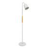 LEDTM® RIBBON 01586 Μοντέρνο Επιδαπέδιο Φωτιστικό με Ντουί 1 x E27 AC 220-240V IP20 - Λευκό & Μπεζ - Μ13 x Π13 x Υ164cm - Image 2