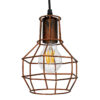 LEDTM® CAGE 00866 Vintage Κρεμαστό Φωτιστικό Οροφής με Ντουί 1 x E27 AC 220-240V IP20 - Χάλκινο - Μ15 x Π15 x Υ22cm - Image 2