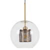 LEDTM® AVERY 00740 Μοντέρνο Κρεμαστό Φωτιστικό Οροφής με Ντουί 1 x E27 AC 220-240V IP20 - Διάφανο & Χρυσό - Μ30 x Π30 x Υ48cm - Image 2