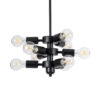 LEDTM® DELIR 01035 Μοντέρνο Φωτιστικό Οροφής με Ντουί 9 x E27 AC 220-240V IP20 - Μαύρο - Μ24 x Π24 x Υ23cm - Image 2