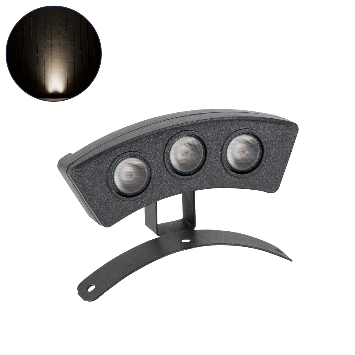 LEDTM® TREEPLANTE 90516 Κυρτή Μπάρα Φωτισμού Wall Washer για Φυτά - Δέντρα LED 3W 285lm 15° DC 24V Αδιάβροχο IP67 Φυσικό Λευκό 4500K Dimmable - Bridgelux SMD Chip - Γκρι Ανθρακί - Μ11 x Π3 x Υ8.2cm - 3 Χρόνια Εγγύηση - Image 2