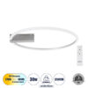 LEDTM® CINDERELLA 60983 Μοντέρνο Φωτιστικό Οροφής LED 30W 3360lm 360° AC 220-240V IP20 Ρυθμιζόμενο Λευκό CCT με Χειριστήριο από 2700K έως 6000K Dimmable - Lumileds SMD Chip - Νίκελ Βούρτσας - Μ50 x Π50 x Υ5cm - 3 Χρόνια Εγγύηση - Image 2