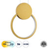 LEDTM® CYCLOS 61075 Μοντέρνο Κρεμαστό Φωτιστικό Οροφής LED 9W 1080lm 300° AC 220-240V IP20 Ρυθμιζόμενο Λευκό CCT με On/Off 2700K/4500K/6000K - Lumileds SMD Chip - Χρυσό Βούρτσας - Μ21 x Π2.3 x Υ26.5cm - 3 Χρόνια Εγγύηση - Image 2