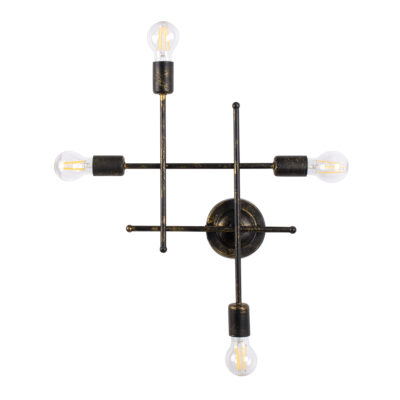 Alternative view of LEDTM® PIPING 00663 Vintage Φωτιστικό Τοίχου - Απλίκα με Ντουί 4 x E27 AC 220-240V IP20 - Μπρούτζινο - Μ40 x Π9 x Υ52cm