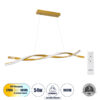 LEDTM® MORALES 61278 Μοντέρνο Κρεμαστό Φωτιστικό Οροφής LED 54W 6048lm 300° AC 220-240V IP20 Ρυθμιζόμενο Λευκό CCT με Χειριστήριο από 2700K έως 6000K Dimmable - Lumileds SMD Chip - Σατινέ Χρυσό Βούρτσας - Μ90 x Π14 x Υ14cm - 3 Χρόνια Εγγύηση - Image 2