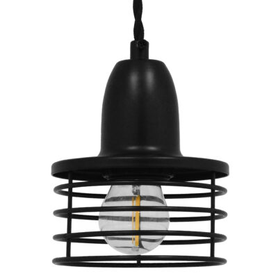 Alternative view of LEDTM® MANHATTAN 01456 Μοντέρνο Κρεμαστό Φωτιστικό Οροφής με Ντουί 1 x E27 AC 220-240V IP20 - Μαύρο - Μ11 x Π11 x Υ14cm