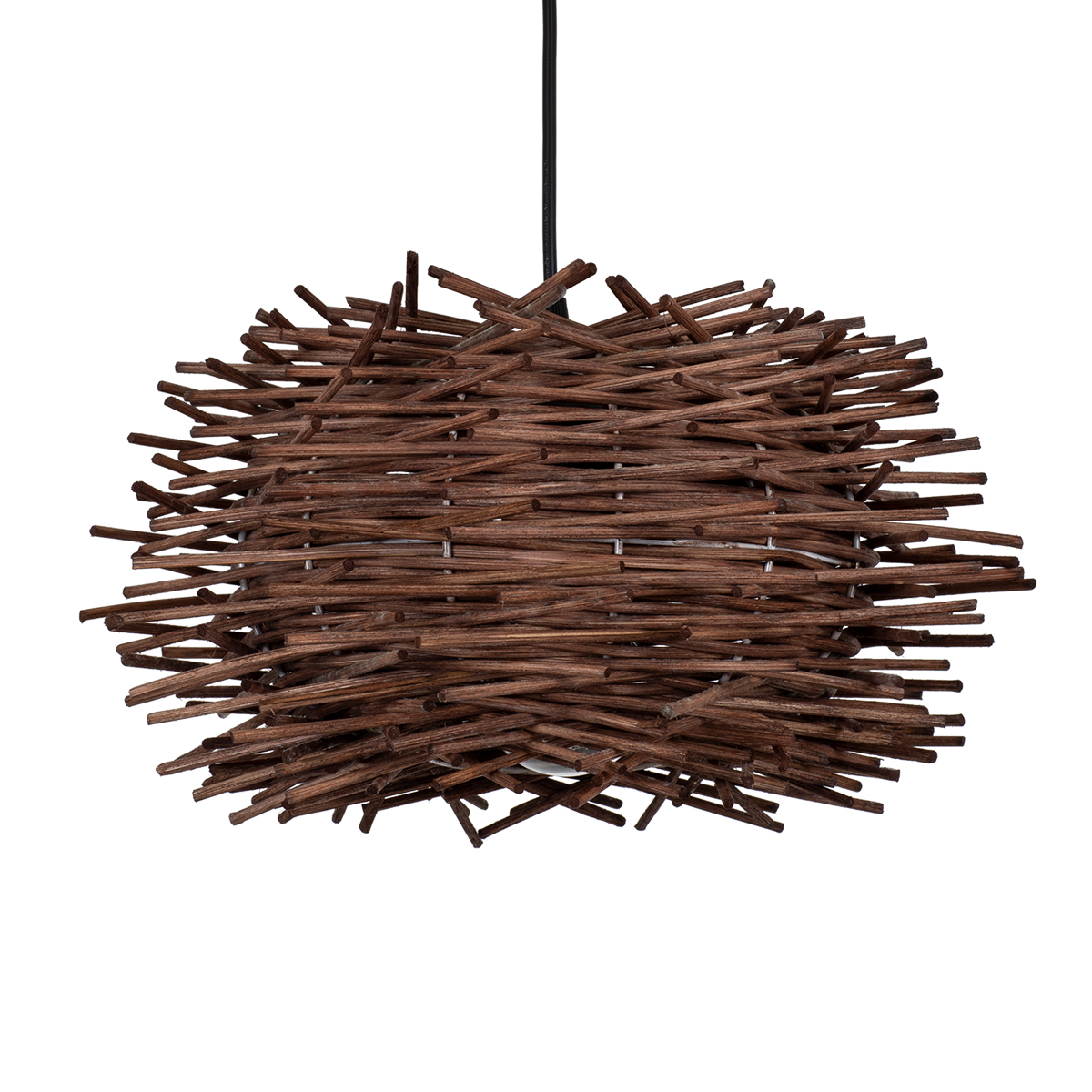 LEDTM® MINORCA 01732 Boho Κρεμαστό Φωτιστικό Οροφής με Ντουί 1 x E27 AC 220-240V IP20 - Καφέ - Μ30 x Π30 x Υ18cm - Image 2