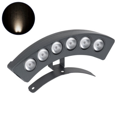 Alternative view of LEDTM® TREEPLANTE 90457 Κυρτή Μπάρα Φωτισμού Wall Washer για Φυτά - Δέντρα LED 6W 690lm 15° DC 24V Αδιάβροχο IP67 Φυσικό Λευκό 4500K Dimmable - Bridgelux SMD Chip - Γκρι Ανθρακί - Μ17.5 x Π4.5 x Υ8cm - 3 Χρόνια Εγγύηση