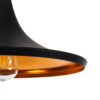 LEDTM® SHANGHAI 01025 Μοντέρνο Κρεμαστό Φωτιστικό Οροφής με Ντουί 3 x E27 AC 220-240V IP20 - Μαύρο & Χρυσό - Μ79.5 x Π79.5 x Υ38cm - Σετ 3 Τεμαχίων - Image 13