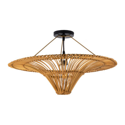 Alternative view of LEDTM® PALERMO 02308 Boho Φωτιστικό Οροφής με Ντουί 1 x E27 AC 220-240V IP20 - Καφέ - Μ60 x Π60 x Υ36cm