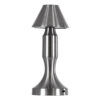 LEDTM® LUNNA 76478 Επαναφορτιζόμενο Επιτραπέζιο Φωτιστικό Πορτατίφ LED 1.5W 105lm 120° DC 5V IP44 CCT Ultra Θερμό 1500K - Φυσικό Λευκό 4500K - Ψυχρό Λευκό 6000K Dimmable Ασημί Πλαστικό - Μ9 x Π9 x Υ23cm - 2 Χρόνια Εγγύηση - Image 2