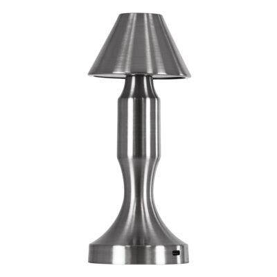 Alternative view of LEDTM® LUNNA 76478 Επαναφορτιζόμενο Επιτραπέζιο Φωτιστικό Πορτατίφ LED 1.5W 105lm 120° DC 5V IP44 CCT Ultra Θερμό 1500K - Φυσικό Λευκό 4500K - Ψυχρό Λευκό 6000K Dimmable Ασημί Πλαστικό - Μ9 x Π9 x Υ23cm - 2 Χρόνια Εγγύηση