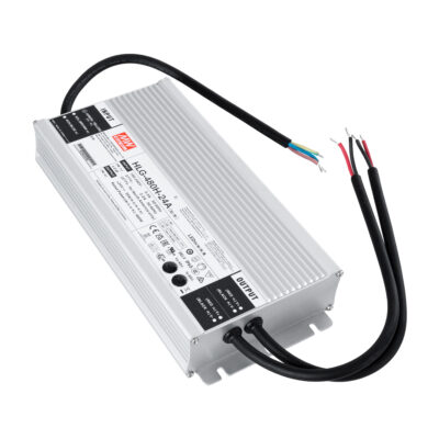 Alternative view of LEDTM® MEANWELL-HLG480H-24A 90795 Τροφοδοτικό/Μετασχηματιστής Class I SELV 480W 20A AC 220-240V σε DC 24V Αδιάβροχο IP65 - Ρυθμιζόμενo από DC 20.4V έως DC 25.2V - Ασημί - Μ26.2 x Π12.5 x Υ4.4cm - 3 Χρόνια Εγγύηση