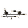 LEDTM® PIPING 00666-1 Vintage Φωτιστικό Οροφής με Ντουί 6 x E27 AC 220-240V IP20 - Μπρούτζινο - Μ66 x Π9.5 x Υ49cm - Image 2