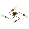 LEDTM® LIBERTA 00839 Μοντέρνο Φωτιστικό Οροφής με Ντουί 4 x E27 AC 220-240V IP20 - Χάλκινο - Μ44.5 x Π44.5 x Υ12cm - Image 2
