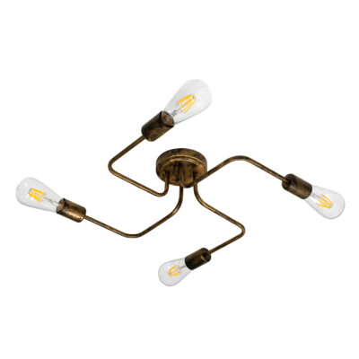 Alternative view of LEDTM® LIBERTA 00839 Μοντέρνο Φωτιστικό Οροφής με Ντουί 4 x E27 AC 220-240V IP20 - Χάλκινο - Μ44.5 x Π44.5 x Υ12cm