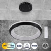 LEDTM® MELINA 61043 Μοντέρνο Κρεμαστό Φωτιστικό Οροφής LED 55W 6376lm 120° AC 220-240V IP20 Ρυθμιζόμενο Λευκό CCT με Χειριστήριο από 2700K έως 6000K Dimmable - Lumileds SMD Chip - Μαύρο Ματ - Μ48 x Π48 x Υ6.5cm - 3 Χρόνια Εγγύηση - Image 2