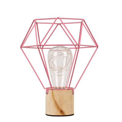 Alternative view of LEDTM® ANTLER 01442 Μοντέρνο Επιτραπέζιο Φωτιστικό LED 2.2W 154lm 360° DC 5V IP20 Θερμό Λευκό 2700K - DIODE - Ροζ & Μπεζ - Μ19 x Π19 x Υ23cm - 2 Χρόνια Εγγύηση