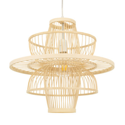 Alternative view of LEDTM® BALI 00861 Boho Κρεμαστό Φωτιστικό Οροφής με Ντουί 1 x E27 AC 220-240V IP20 - Μπεζ - Μ45 x Π45 x Υ42.5cm