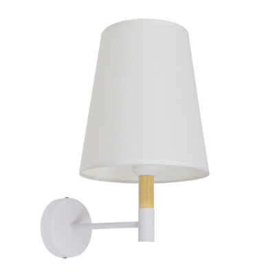 Alternative view of LEDTM® LYDFORD 01433 Μοντέρνο Φωτιστικό Τοίχου - Απλίκα με Ντουί 1 x E27 AC 220-240V IP20 - Λευκό & Μπέζ - Μ20 x Π28 x Υ36cm