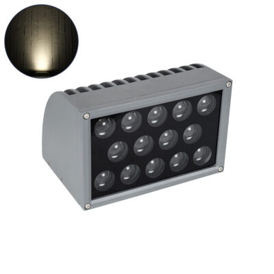 Alternative view of LEDTM® FLOOD-DENA 90488 Επιτοίχιος Προβολέας Wall Washer για Φωτισμό Κτιρίων - Απλίκα & Δαπέδου LED 30W 2850lm 5° DC 24V Αδιάβροχο IP67 Μ18.5 x Π13 x Υ12cm Φυσικό Λευκό 4500K - Γκρι Ανθρακί - 3 Years Warranty