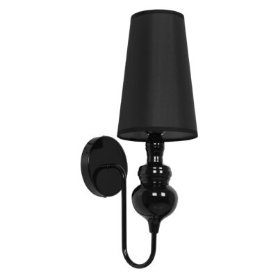 Alternative view of LEDTM® LAURA 01500 Μοντέρνο Φωτιστικό Τοίχου - Απλίκα με Ντουί 1 x E27 AC 220-240V IP20 - Μαύρο - Μ21 x Π15 x Y48cm