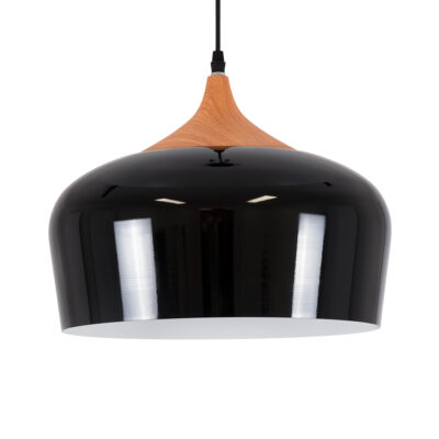 Alternative view of LEDTM® VILI 01261 Μοντέρνο Κρεμαστό Φωτιστικό Οροφής με Ντουί 1 x E27 AC 220-240V IP20 - Μαύρο & Μπεζ - Μ35 x Π35 x Υ27cm